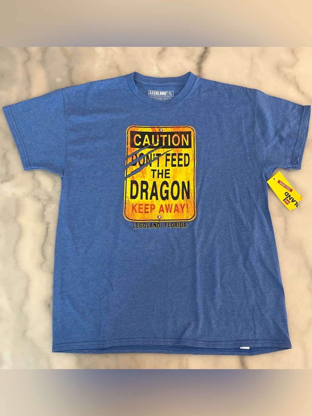 Lego Blue Tee with White Printed Neck Label
